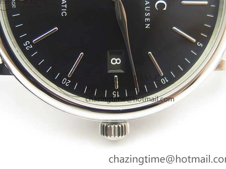 MIROTIME 0104 FastDry Portofino IW356501 SS V3 MK 1:1 Best Edition Black Dial On SS Mesh Bracelet MIYOTA 7195